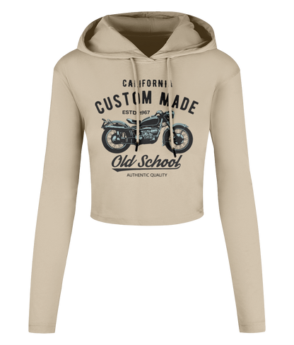 Custom Made - Women's Cropped Hooded T-shirt