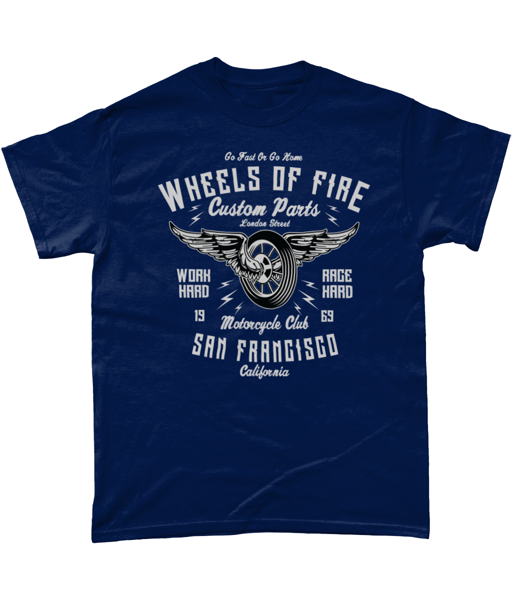 Wheels Of Fire – Gildan Heavy Cotton T-Shirt - Vitesse T-Shirts UK