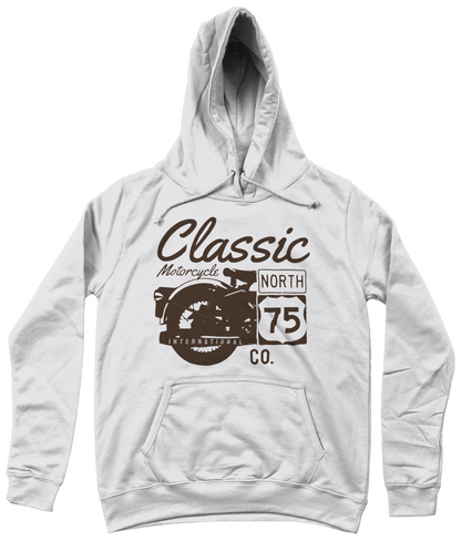 Classic Motorcycle 75 Black - AWDis Girlie College Hoodie