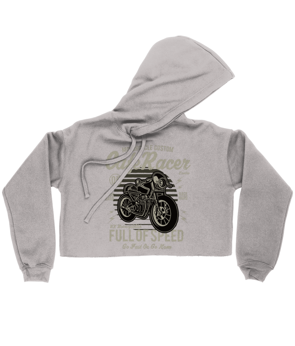 Cafe Racer v1 - Bella Ladies Cropped Hoodie