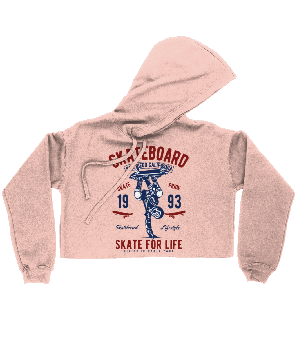 Skate For Life - Sweat à capuche court Bella pour femme 