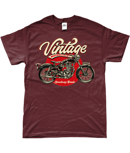 Vintage Motorrad - SoftStyle Ringspun T-Shirt