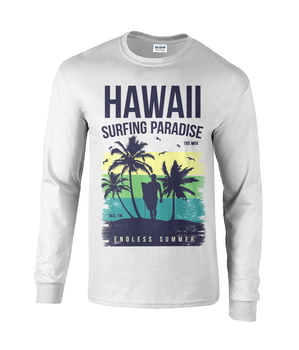 T-shirt à manches longues en coton ultra doux « Hawaii Endless Summer »