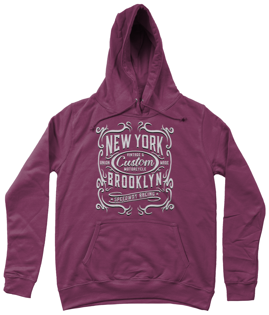 New York Motorcycle - AWDis Girlie College Hoodie