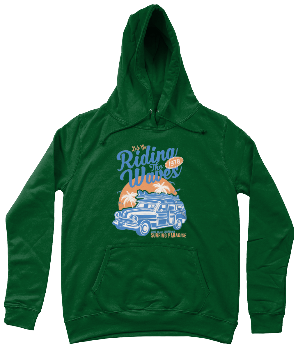 Riding The Waves – AWDis Girlie College Hoodie - Vitesse T-Shirts UK