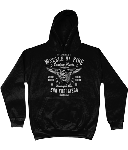 Wheels Of Fire – AWDis College Hoodie - Vitesse T-Shirts UK