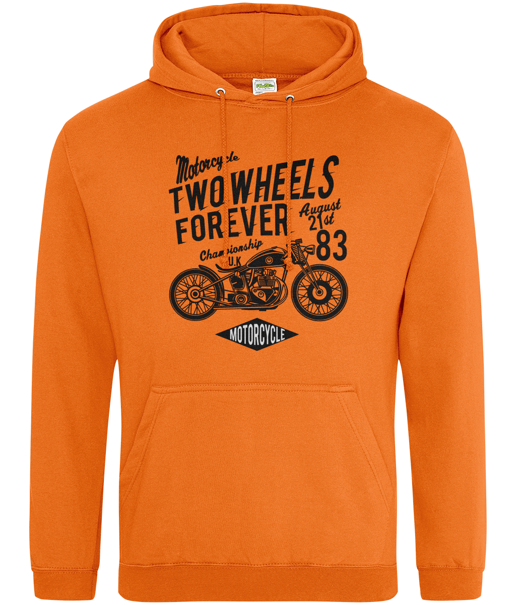 Sweat à capuche AWDis College - Two Wheels Forever Black