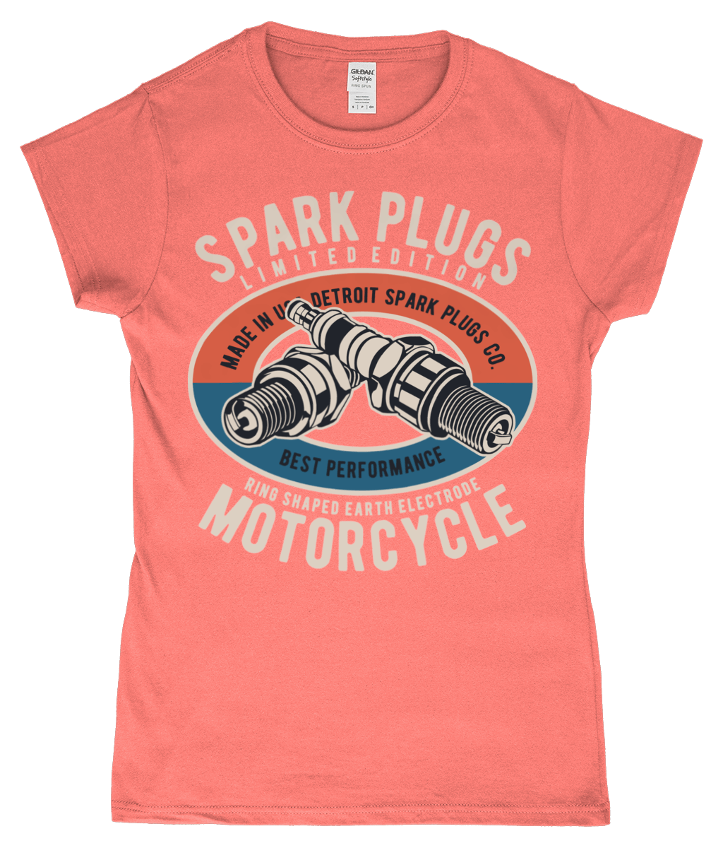 Spark Plugs – Gildan SoftStyle® Ladies Fitted Ringspun T-Shirt - Vitesse T-Shirts UK