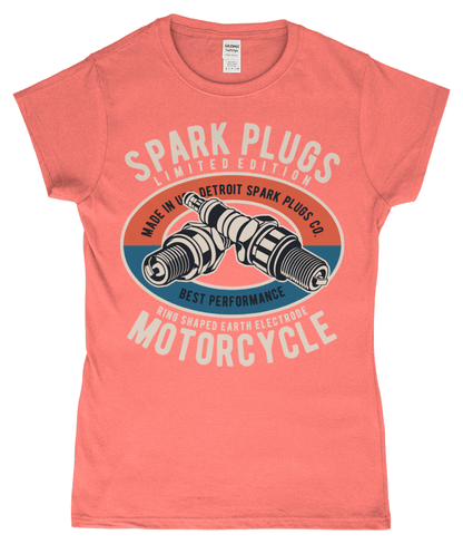 Spark Plugs – Gildan SoftStyle® Ladies Fitted Ringspun T-Shirt - Vitesse T-Shirts UK