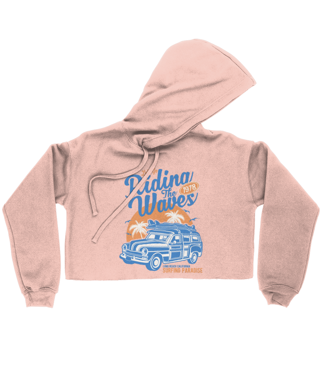 Riding The Waves - Bella Damen Kurzer Hoodie 