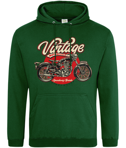 Vintage Motorrad - AWDis College Kapuzenpullover