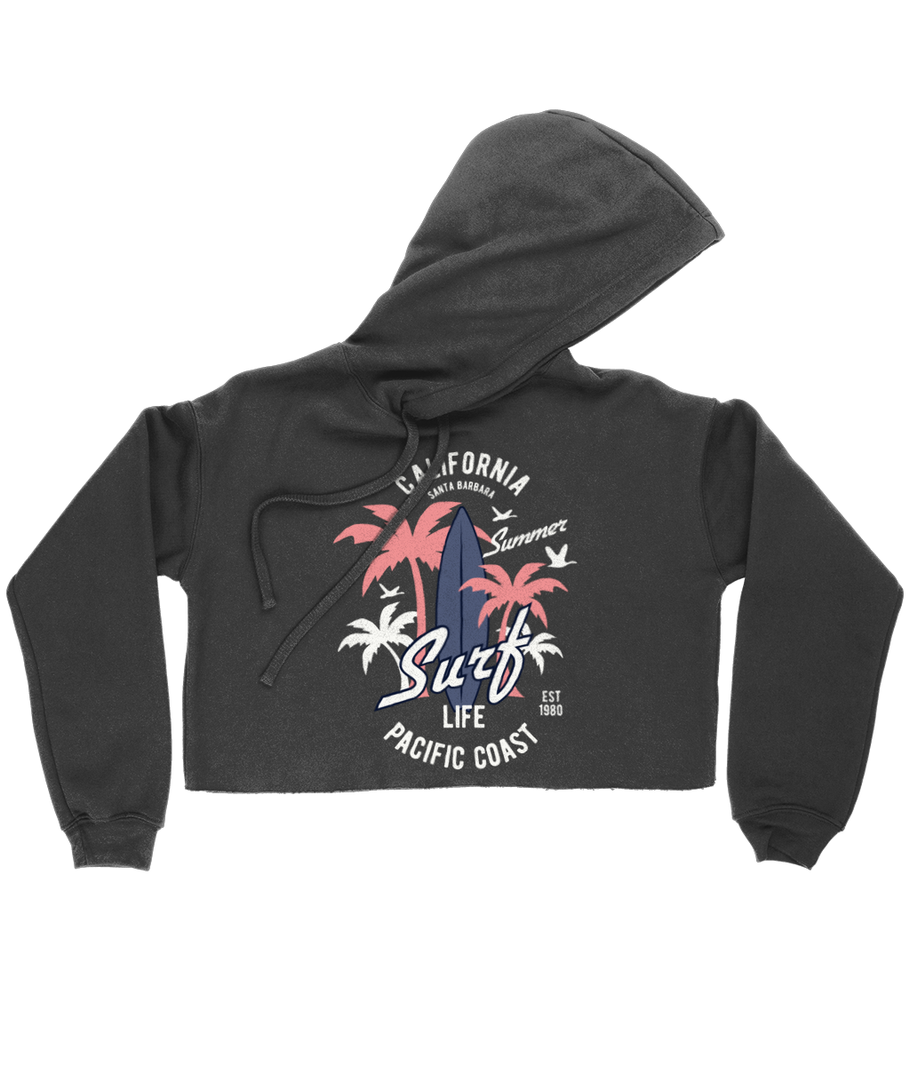 California Surf - Sweat à capuche court Bella pour femme 