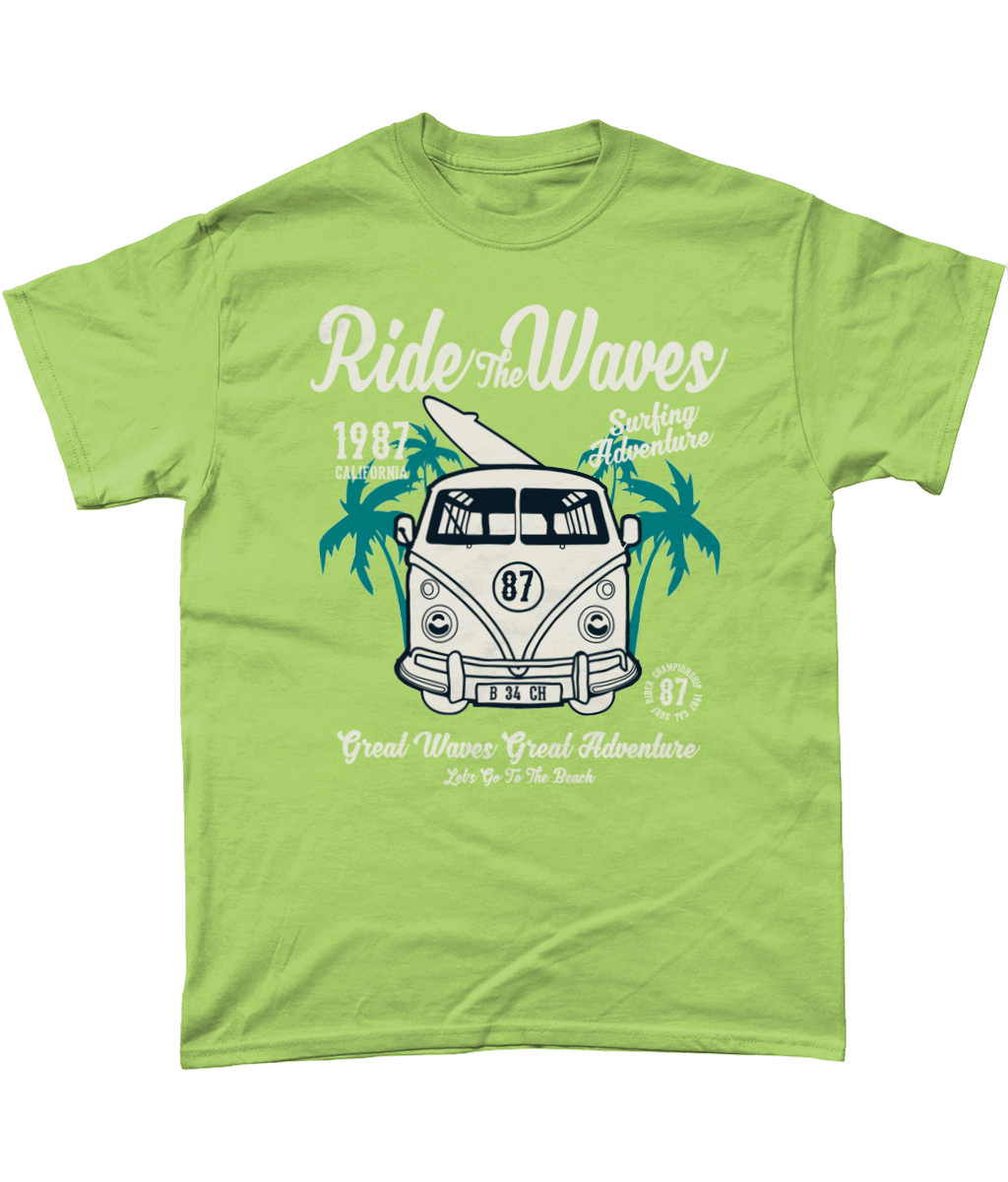 Ride The Waves – Gildan Heavy Cotton T-Shirt - Vitesse T-Shirts UK