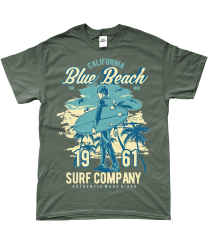 Blue Beach - SoftStyle Ringspun T-Shirt