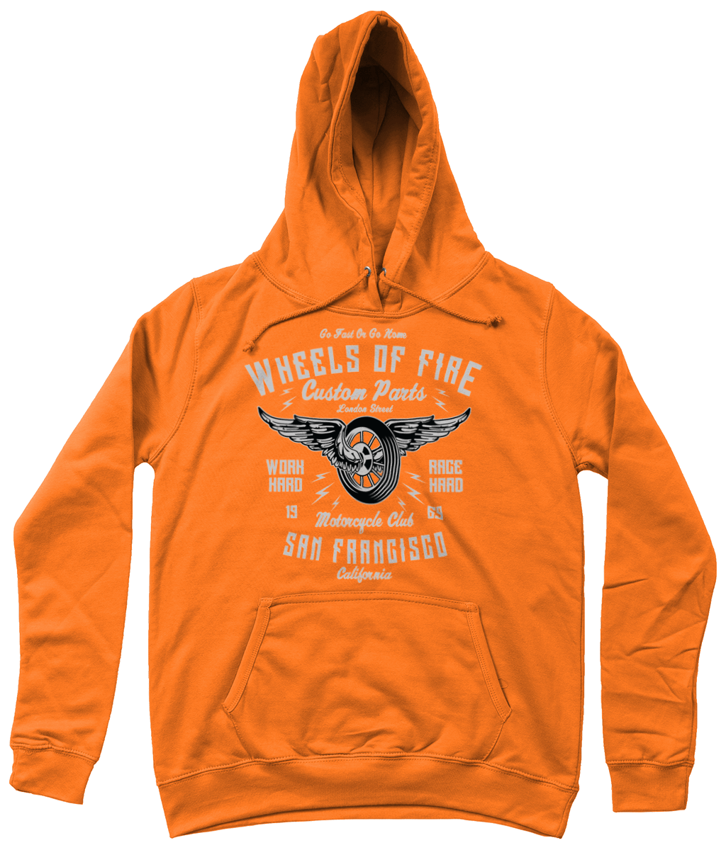 Wheels Of Fire – AWDis Girlie College Hoodie - Vitesse T-Shirts UK