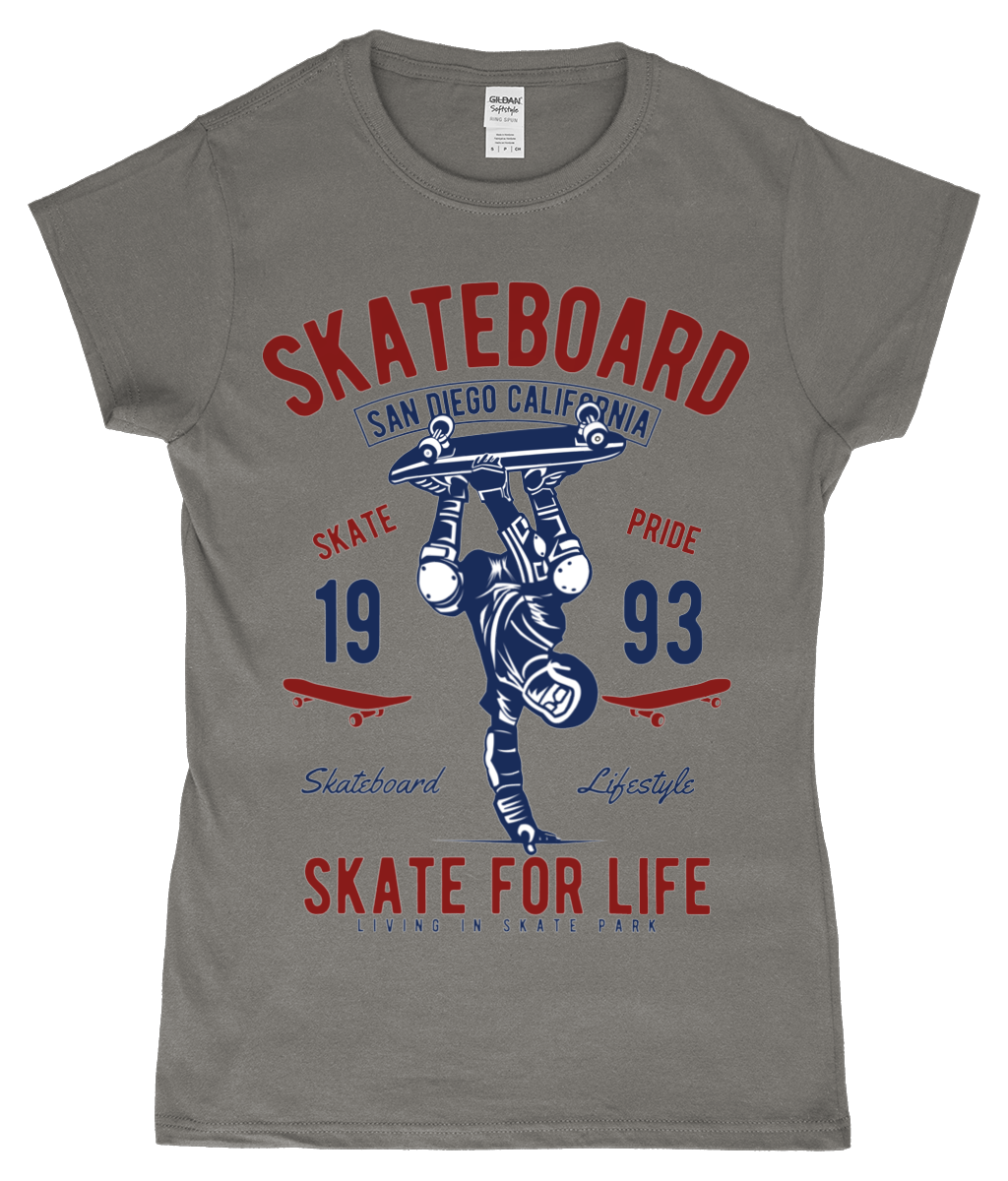 Skate For Life - SoftStyle Damen Tailliertes Ringspun T-Shirt