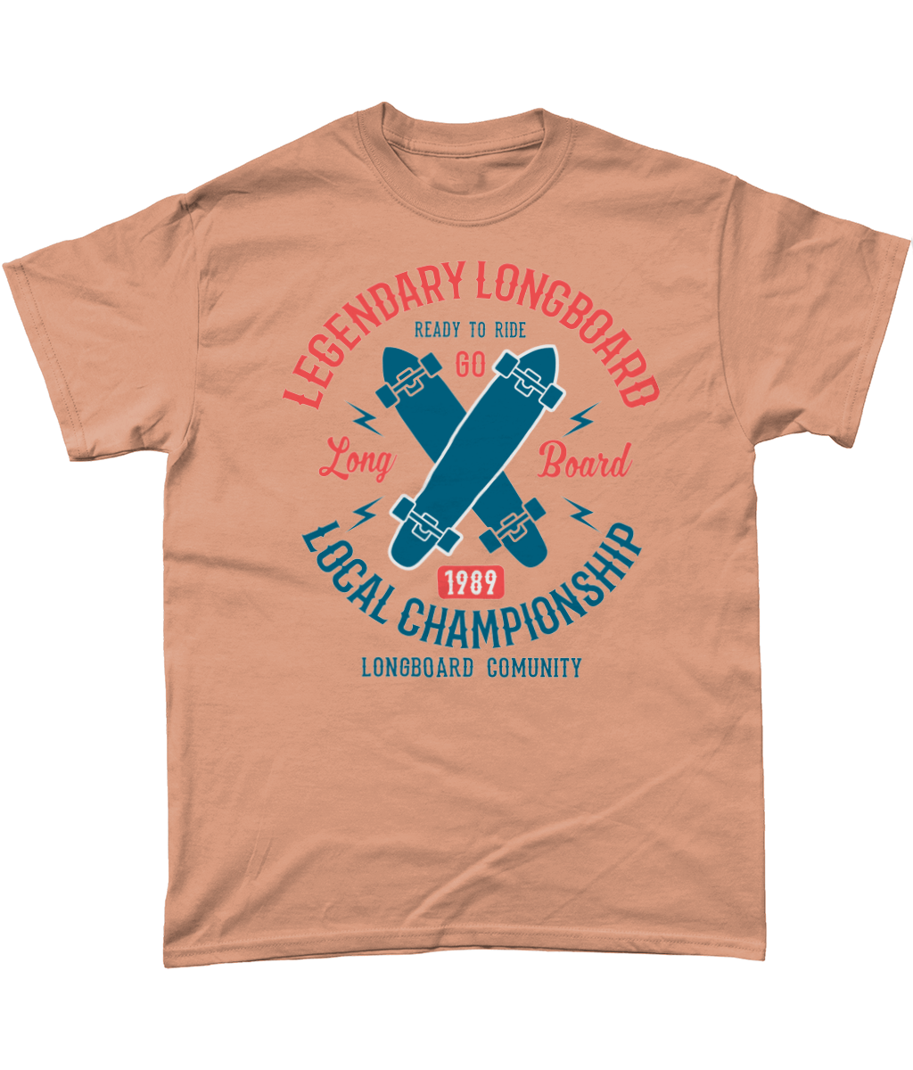 Legendary Longboard – Gildan Heavy Cotton T-Shirt - Vitesse T-Shirts UK