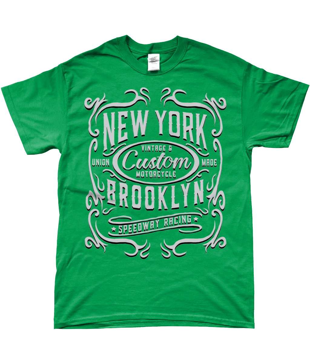 New York Motorcycle - SoftStyle Ringspun T-Shirt