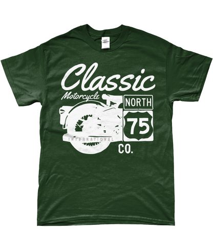 Classic Motorcycle 75 white - Gildan SoftStyle® Ringspun T-Shirt