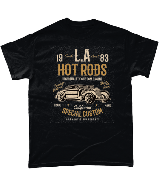 LA Hot Rods - Heavy Cotton T-Shirt - Vitesse T-Shirts UK