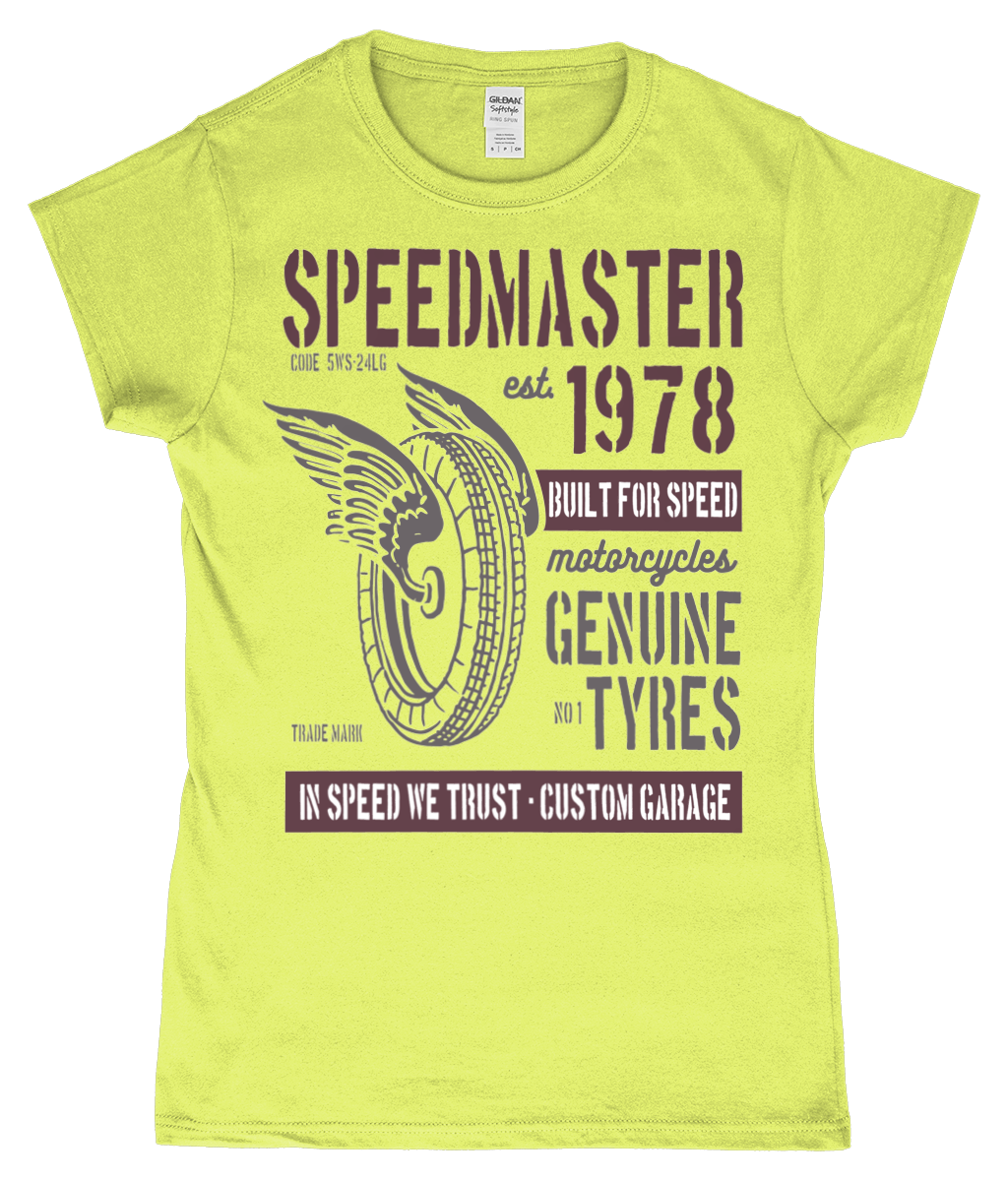 Speed Master - Gildan SoftStyle® Ladies Fitted Ringspun T-Shirt - Vitesse T-Shirts UK