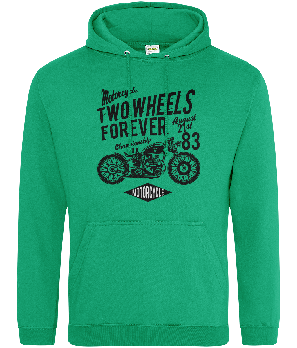 Sweat à capuche AWDis College - Two Wheels Forever Black