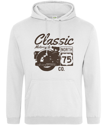 Classic Motorcycle 75 Black - AWDis College Hoodie