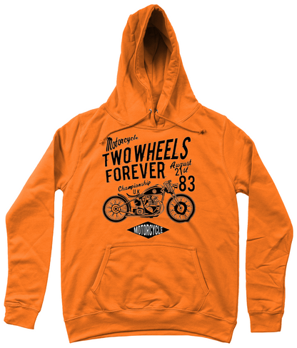 Two Wheels Forever Schwarz - AWDis Girlie College Hoodie