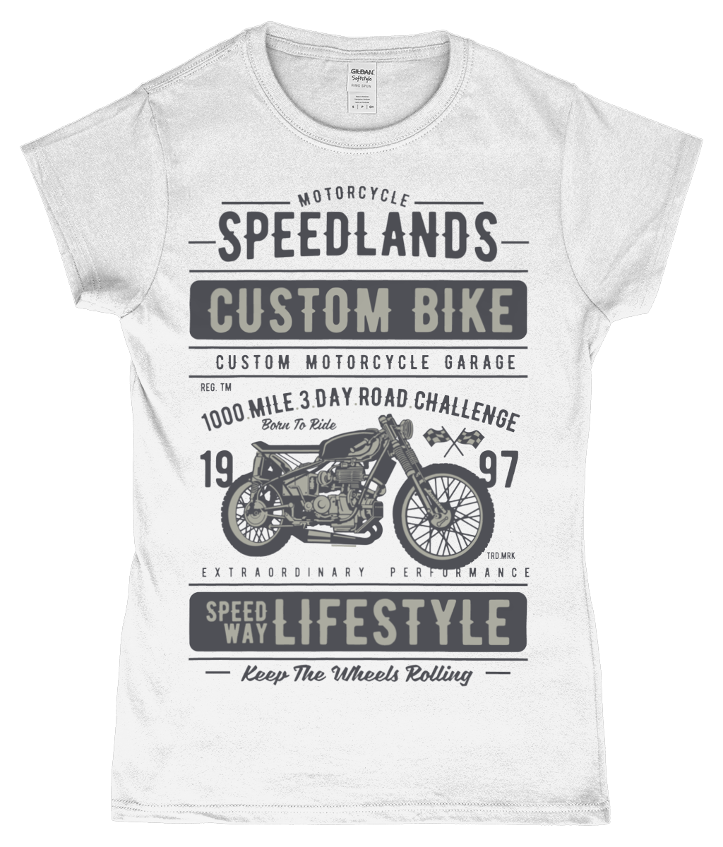 Speedlands Custom Bike - Gildan SoftStyle® Ladies Fitted Ringspun T-Shirt