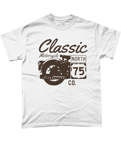 T-shirt en coton épais Classic Motorcycle 75 noir