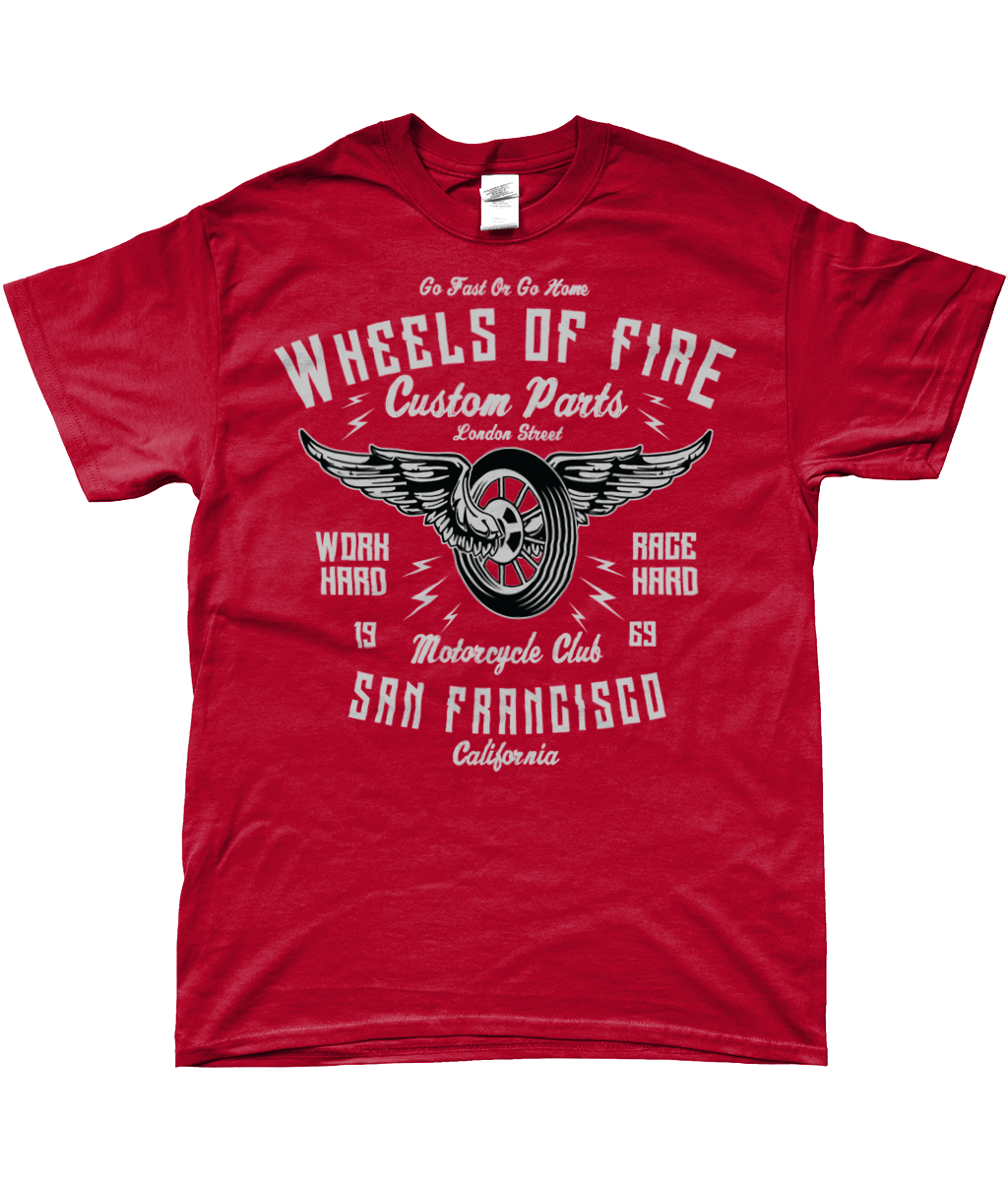 Wheels Of Fire - SoftStyle Ringspun T-Shirt - Vitesse T-Shirts UK