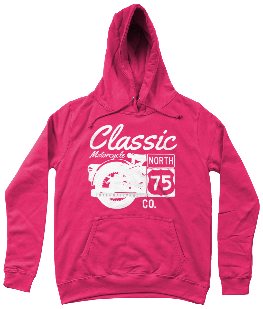 Sweat à capuche AWDis Girlie College blanc moto classique 75