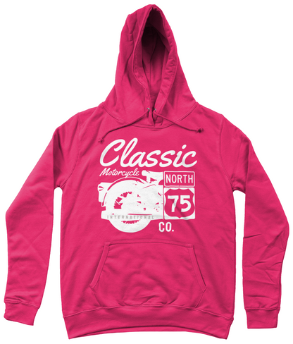 Classic Motorcycle 75 white - AWDis Girlie College Hoodie