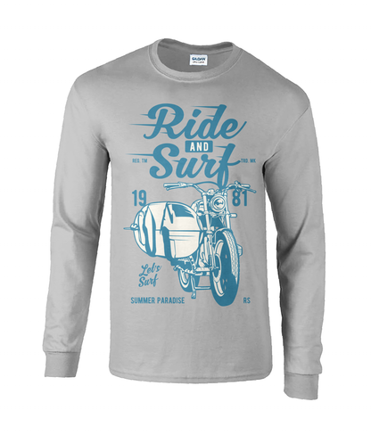 Ride And Surf - T-shirt à manches longues en coton ultra doux