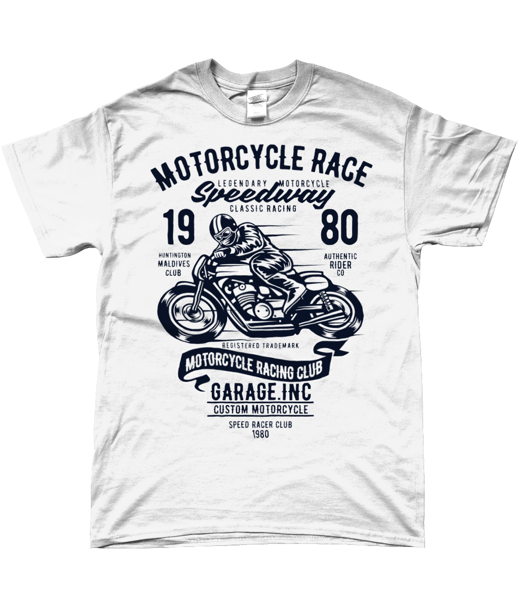 Motorradrennen - SoftStyle Ringspun T-Shirt