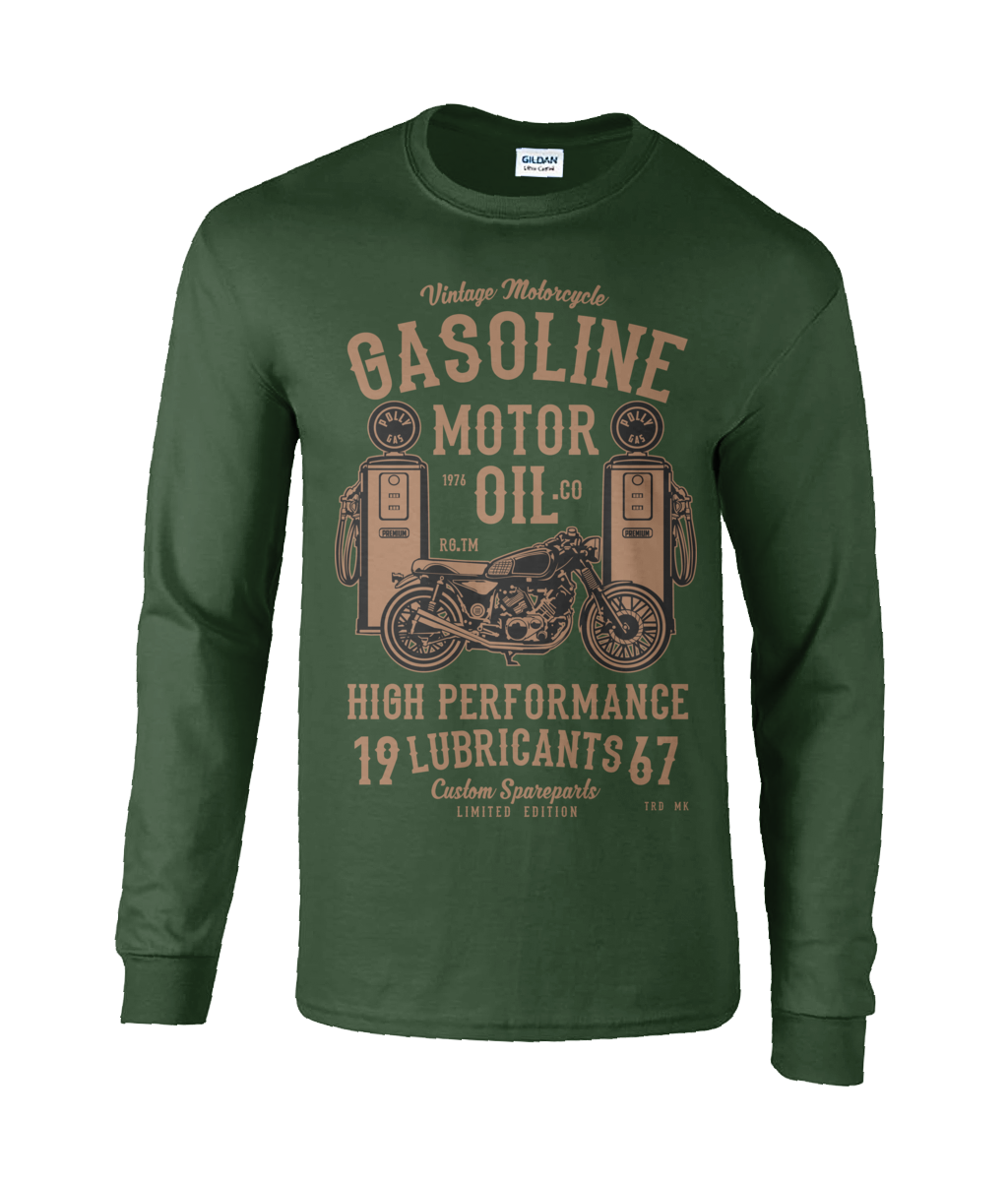 Gasoline Motor Oil - Ultra Cotton Long Sleeve T-Shirt