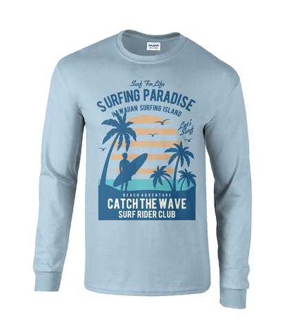 Surfing Paradise - Langärmliges T-Shirt aus Ultra-Baumwolle