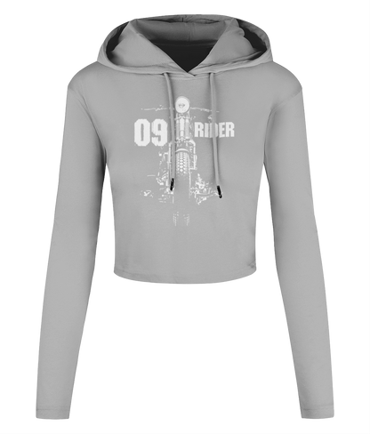 09 Rider - Women's Cropped Hooded T-shirt