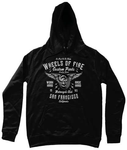 Wheels Of Fire – AWDis Girlie College Hoodie - Vitesse T-Shirts UK