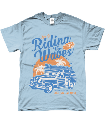 Riding The Waves - SoftStyle Ringspun T-Shirt