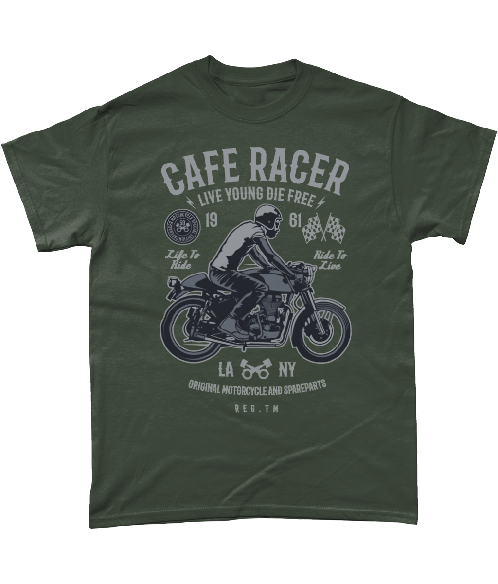 Cafe Racer v3 – Gildan Heavy Cotton T-Shirt - Vitesse T-Shirts UK