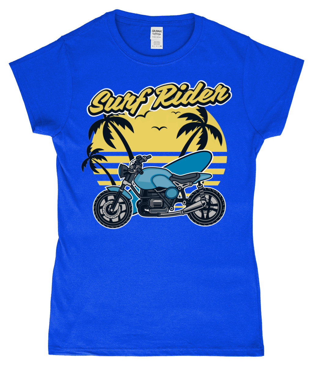 Surf Rider - SoftStyle Ladies Fitted Ringspun T-Shirt - Vitesse T-Shirts UK