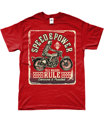 Old Bikers Rule - SoftStyle Ringspun T-Shirt