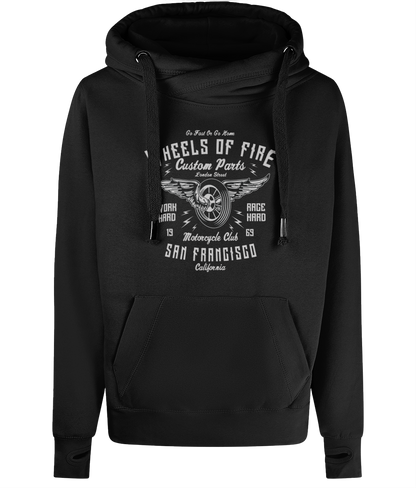 Wheels Of Fire - AWDis Cross Neck Hoodie