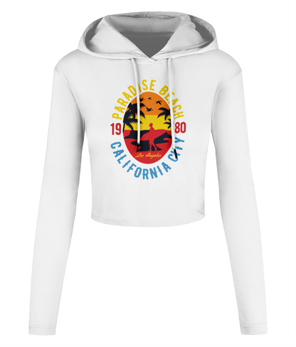 Sunshine Paradise - Women's Cropped Hooded T-shirt - Vitesse T-Shirts UK