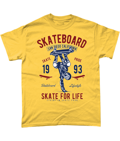 Skate For Life - T-Shirt aus schwerer Baumwolle