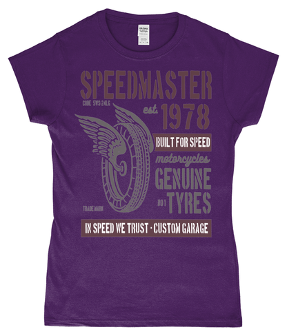 Speed Master - Gildan SoftStyle® Ladies Fitted Ringspun T-Shirt - Vitesse T-Shirts UK