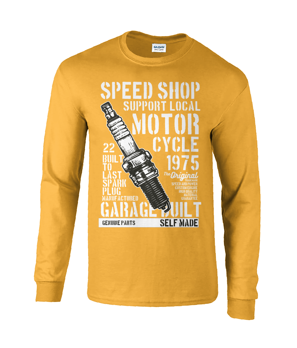 Speed Shop - Ultra Cotton Long Sleeve T-Shirt - Vitesse T-Shirts UK