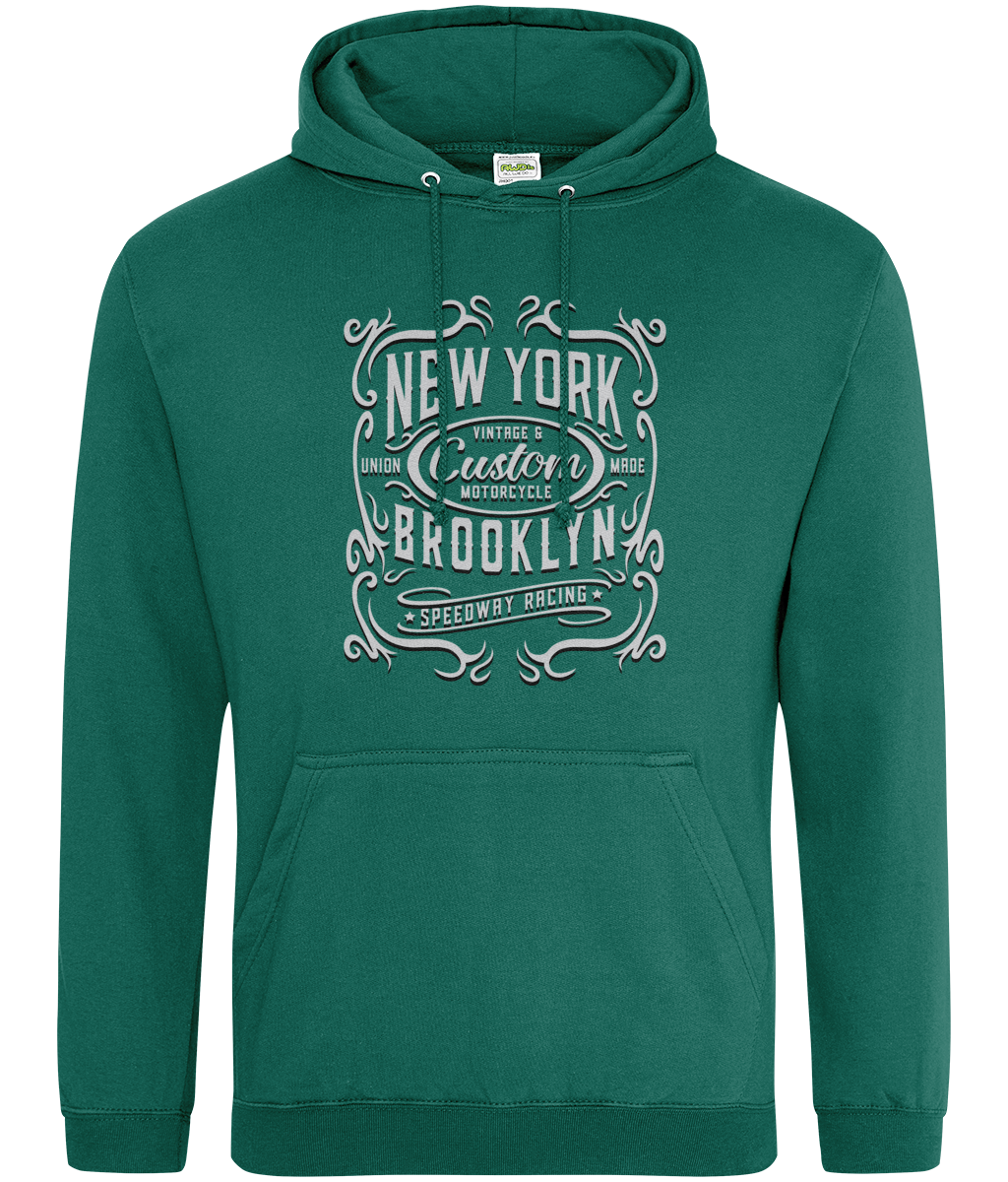 New York Motorcycle - AWDis College Hoodie