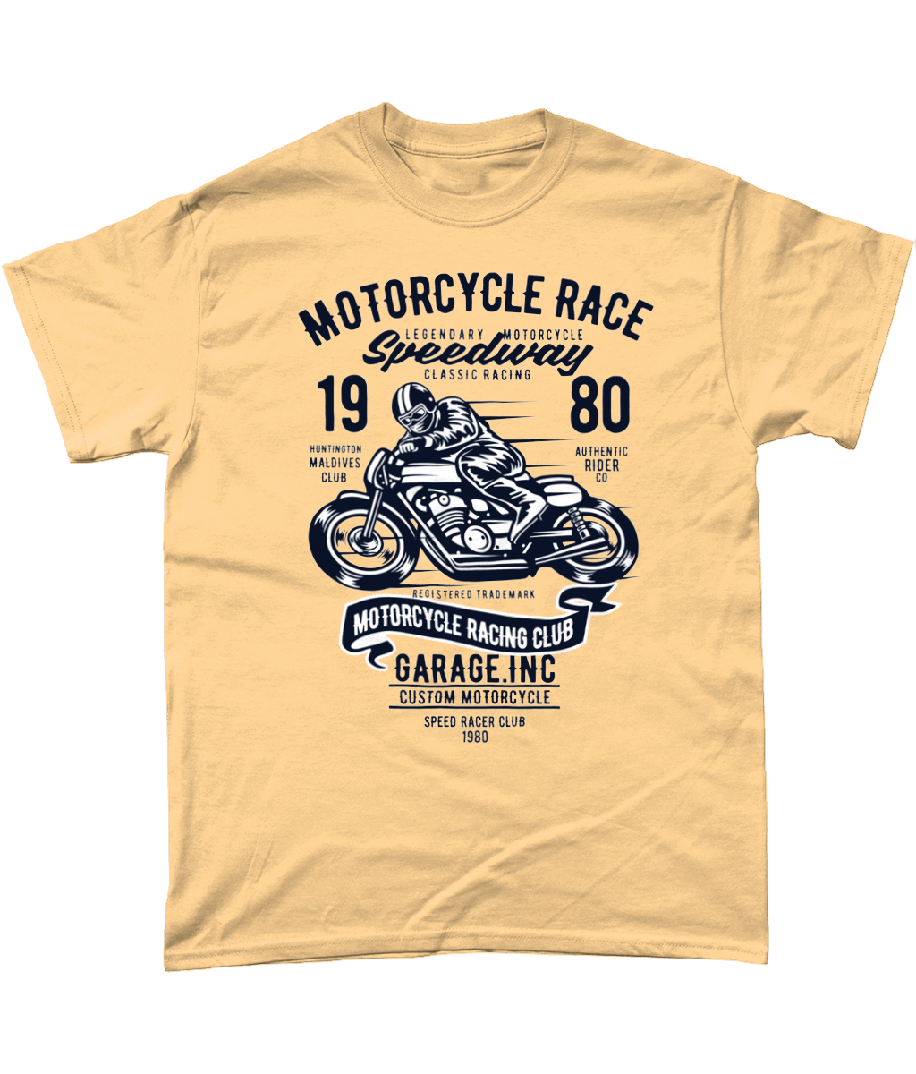 Course de moto - T-shirt en coton épais Gildan